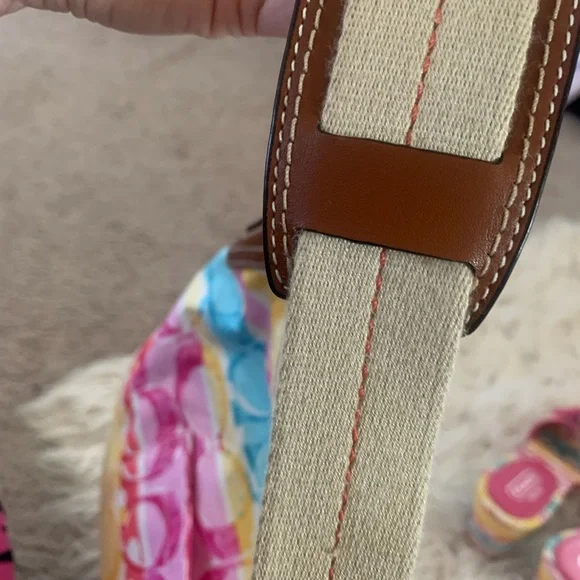 Vintage Coach Hampton Multicolor Pastel Hobo Purse - Picture 6 of 10